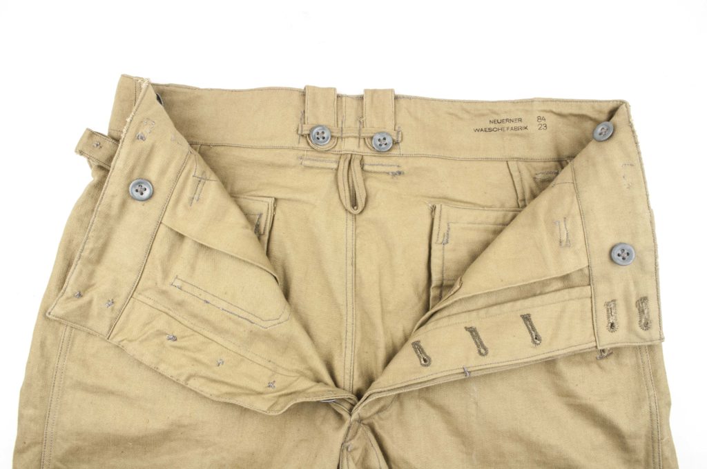 Tropical “Saharina” trousers – Waffen-SS – Neuerner Waeschefabrik – fjm44