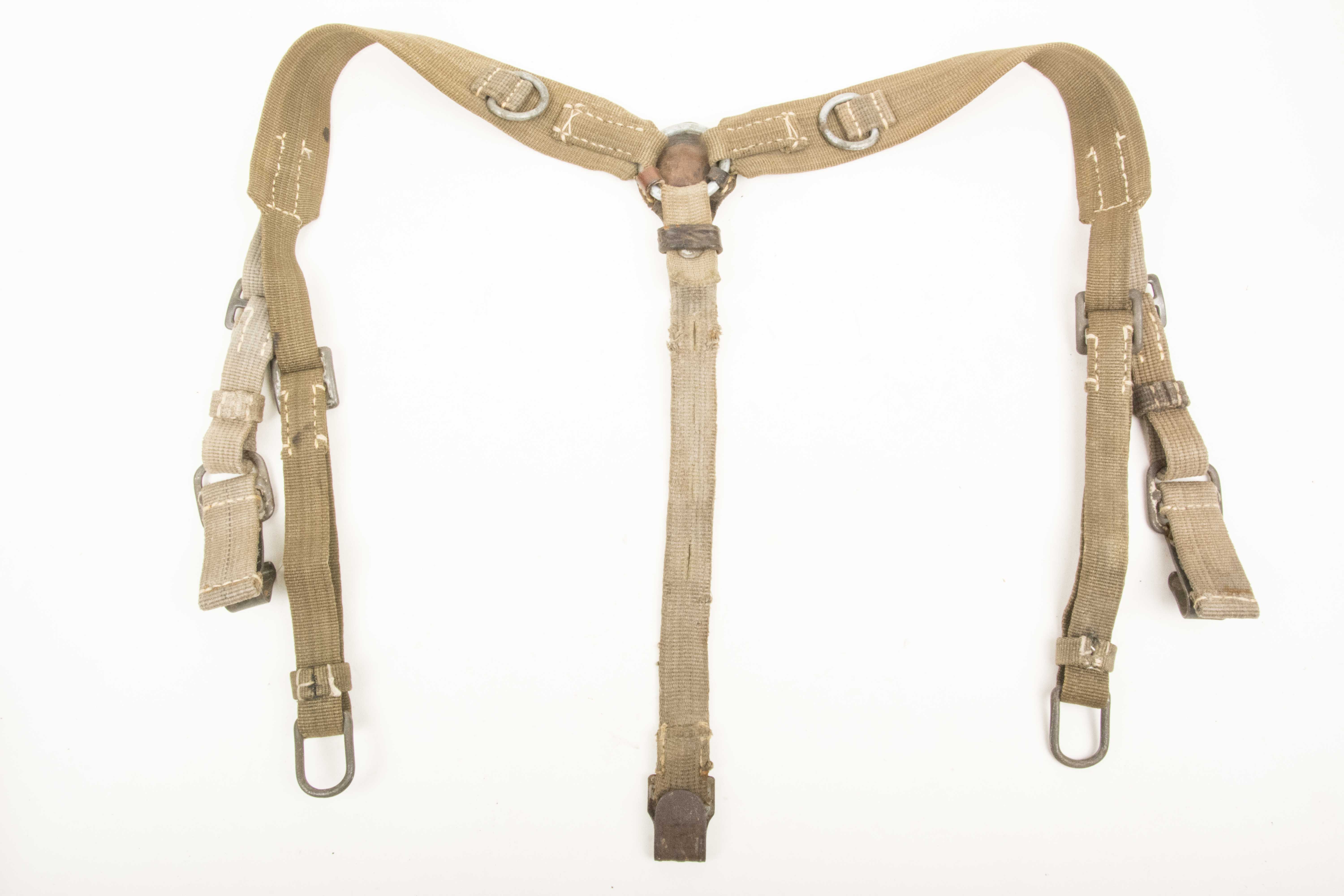 Canvas Y-straps in combat used condition marked gjl 1942 – fjm44