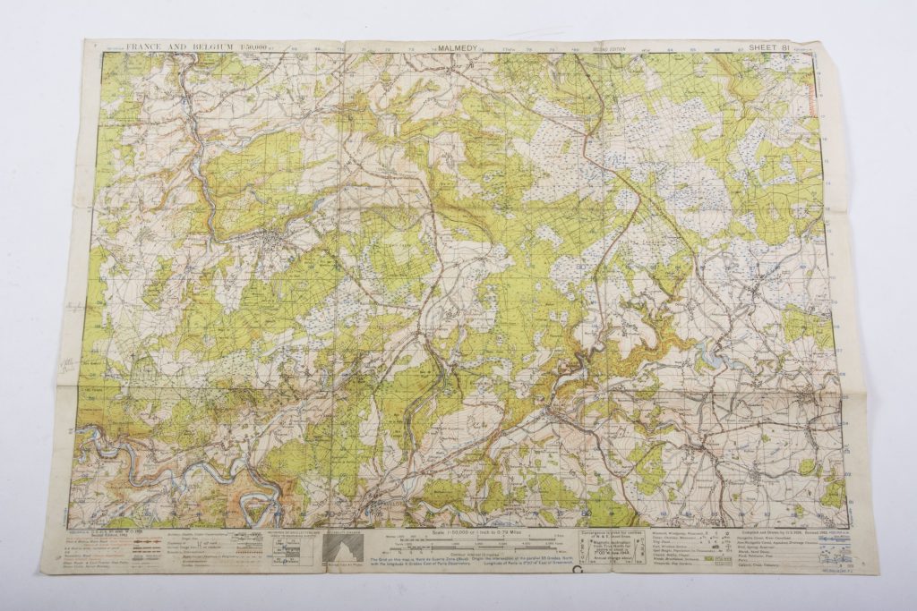 1943 dated map of La Gleize / Stavelot / Baugnez / Spa – fjm44