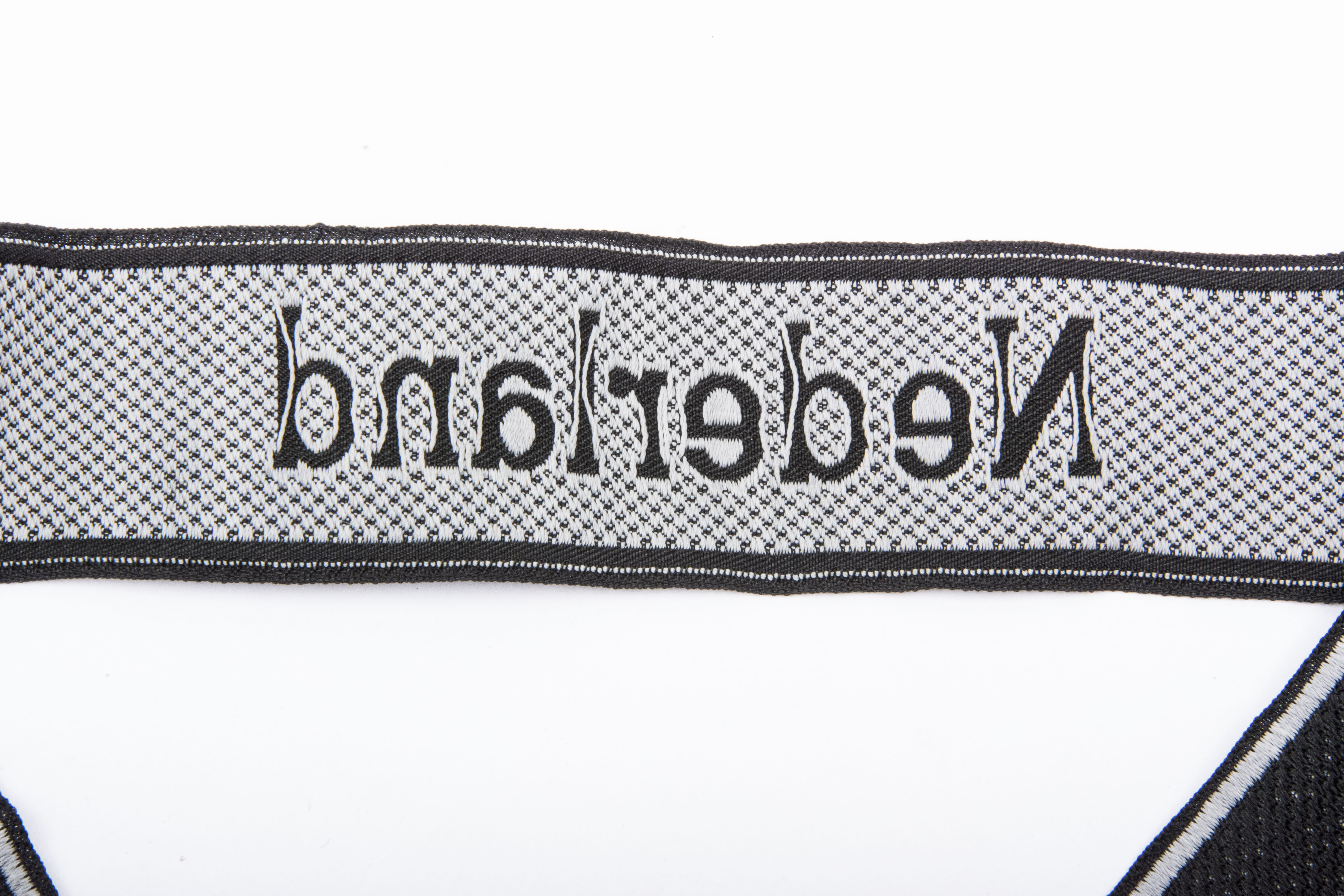 Dutch BeVo pattern Waffen-SS cufftitle Nederland – fjm44