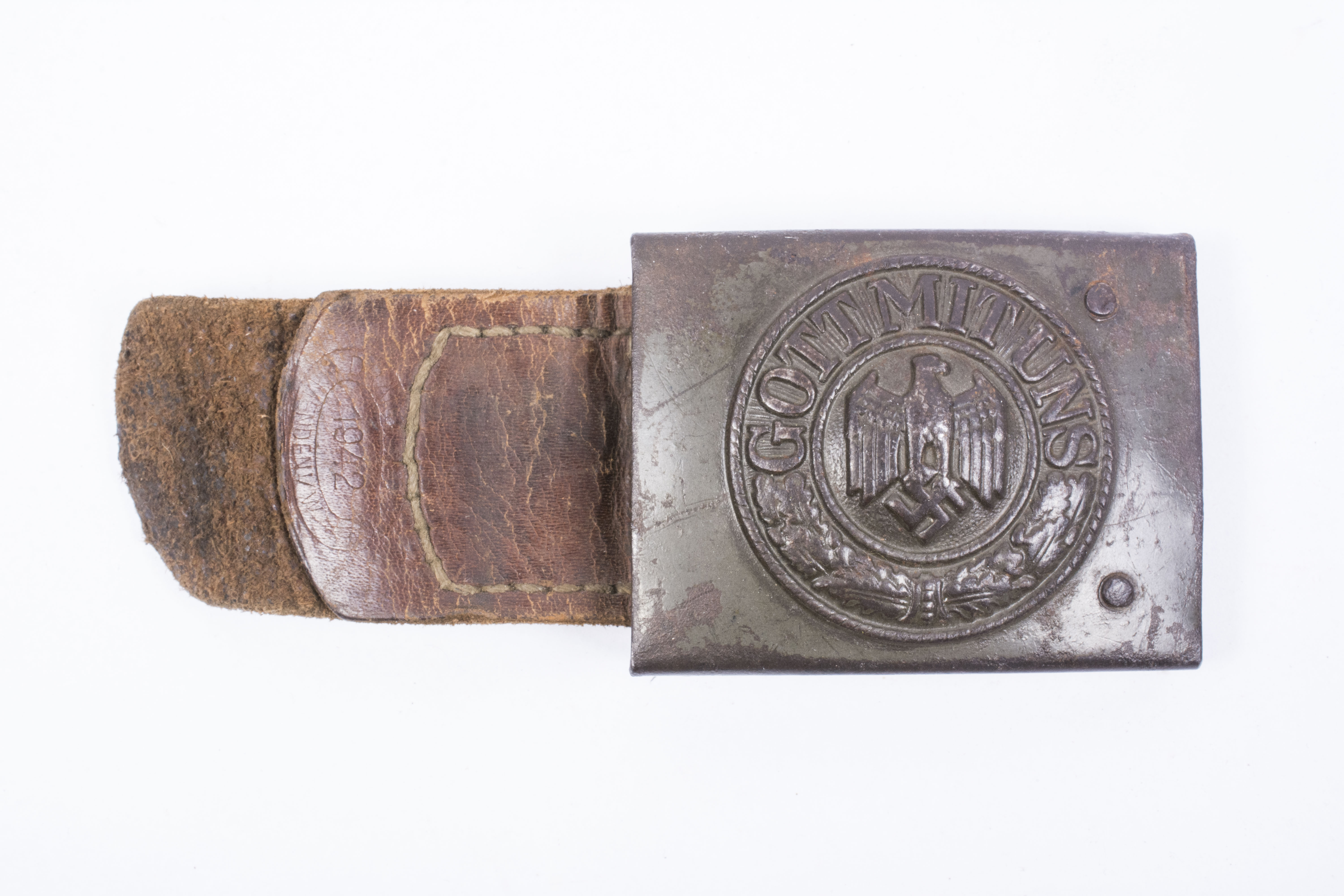 Tabbed steel Heer belt buckle D&C 1941 – fjm44