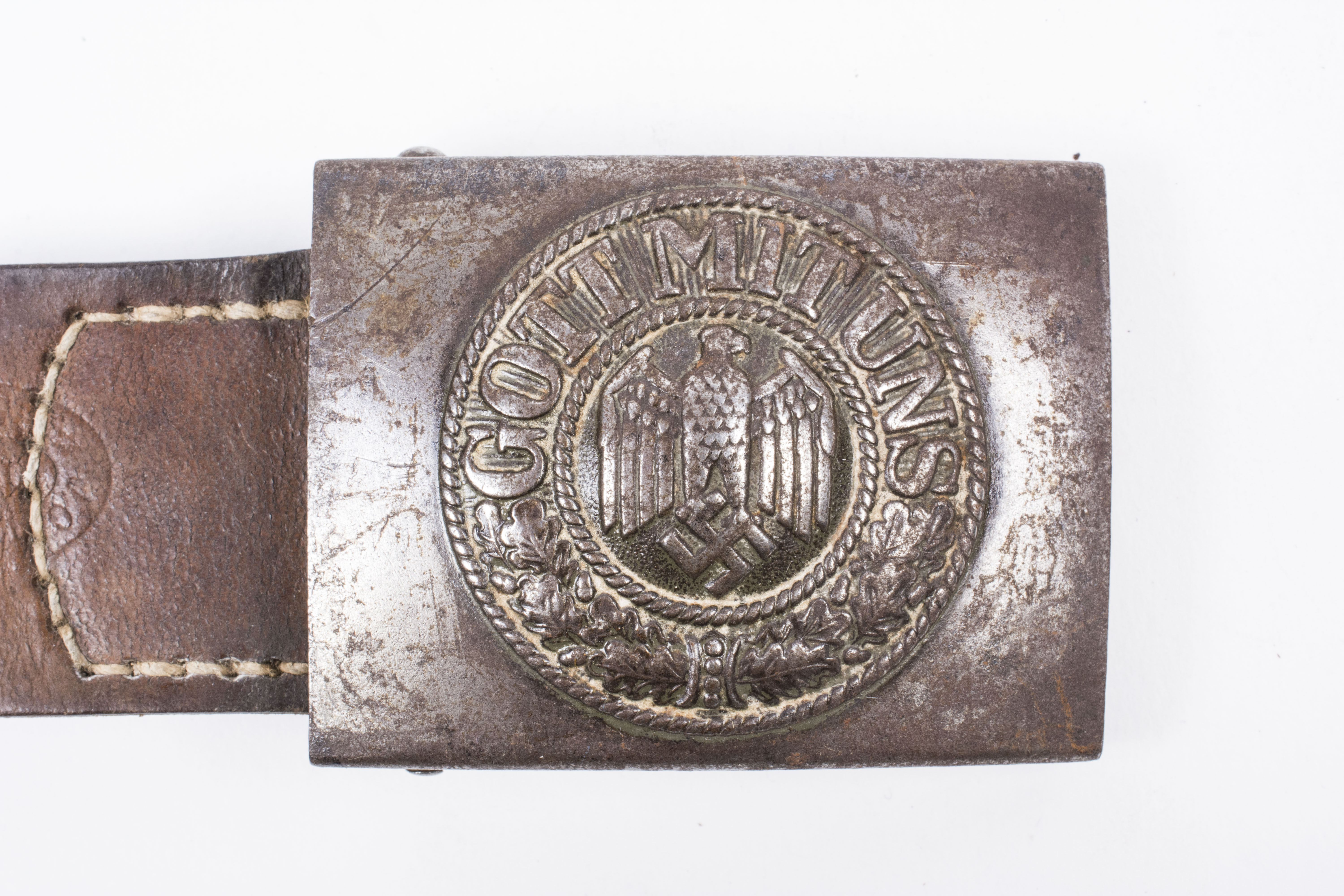Tabbed steel Heer belt buckle J.C. Maedicke 1941 Berlin – fjm44