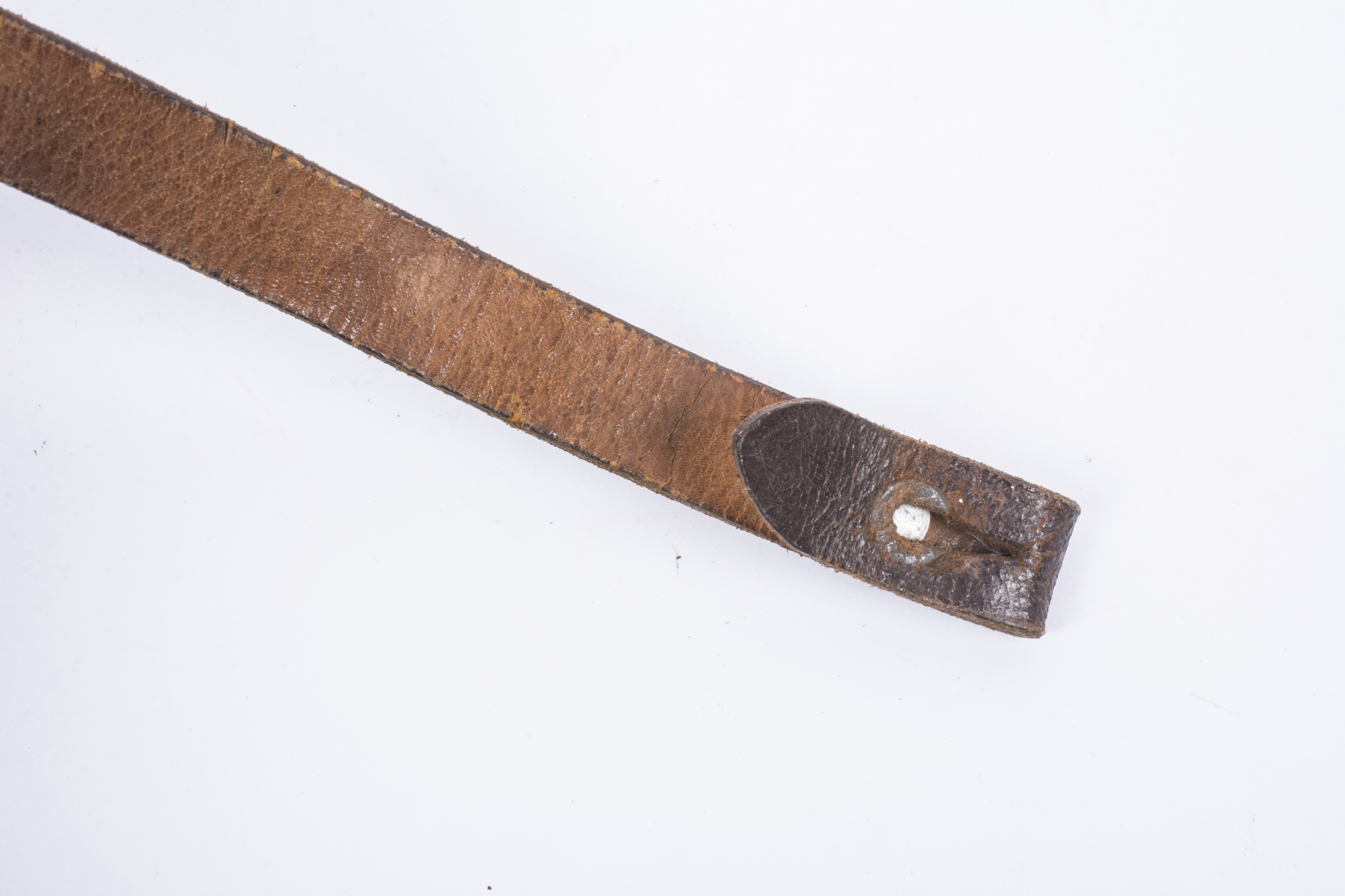Pre war Luftwaffe chocolate brown chinstrap with double unit marking ...