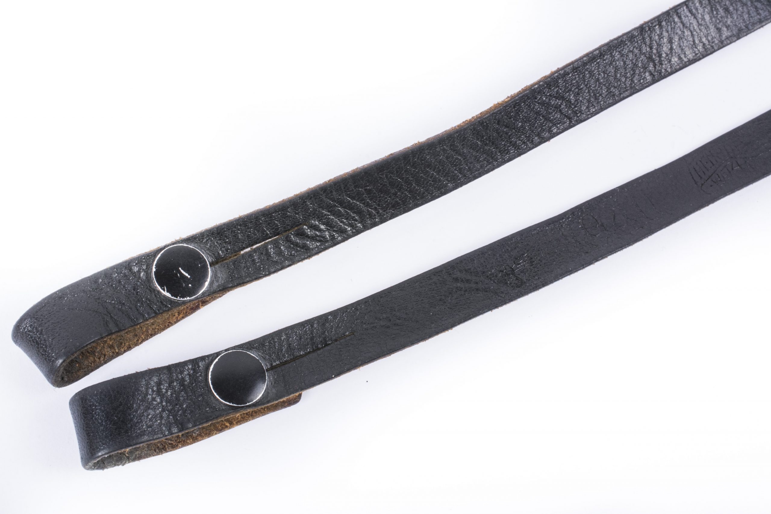Leather Dienstglas strap marked Hensoldt Wetzlar 1940 – fjm44