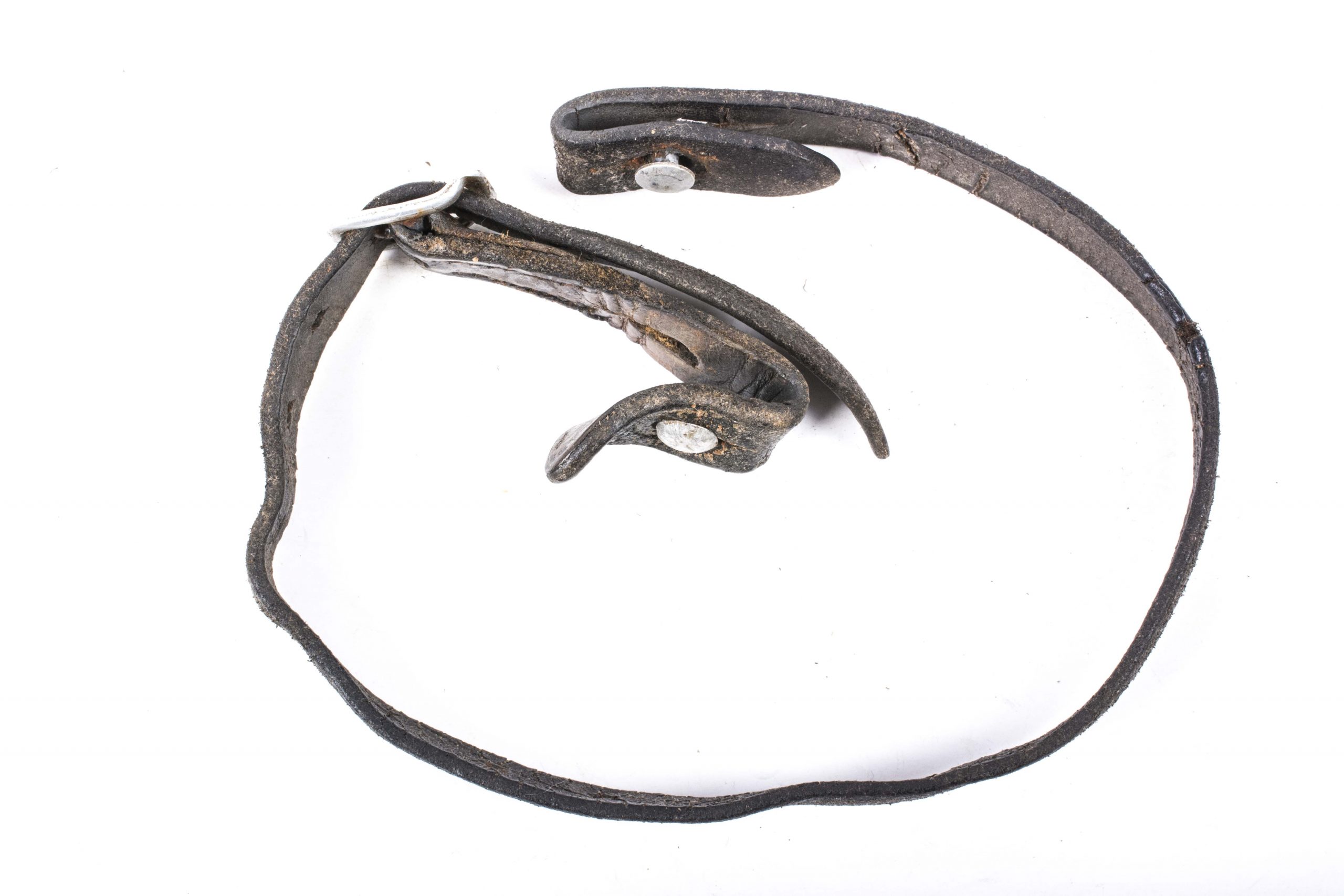 Early German helmet chinstrap with aluminum hardware – fjm44