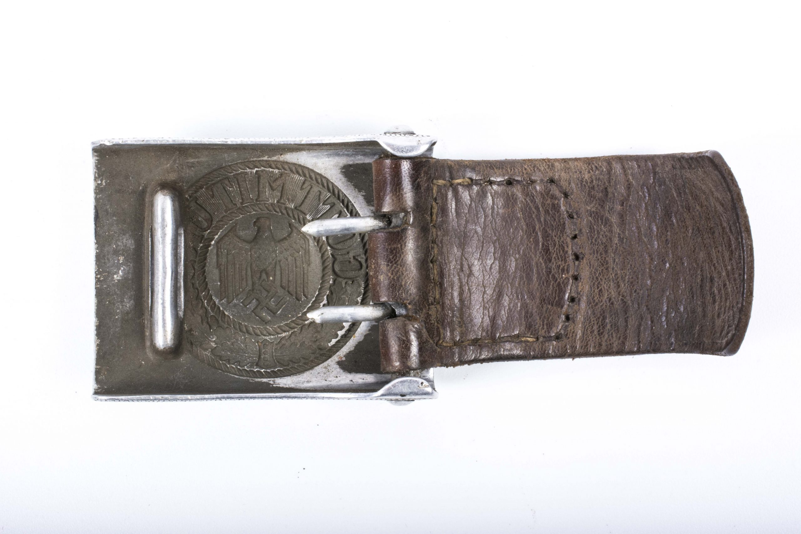 Tabbed aluminum Heer belt buckle Gebr. Albert Menden 1936 – fjm44