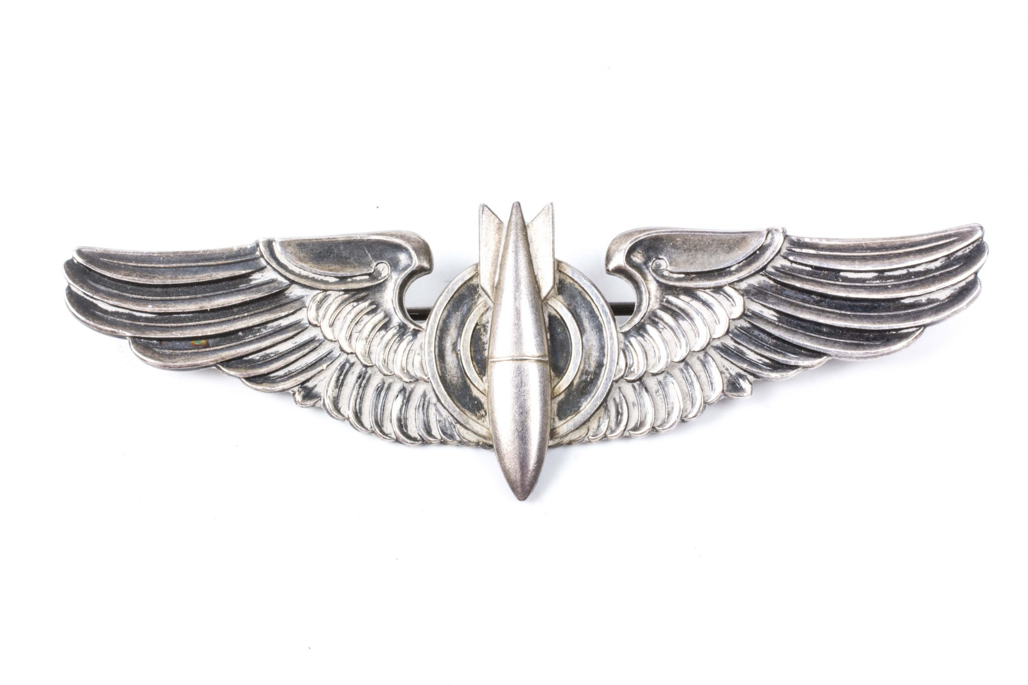 USAAF Bombardier sterling silver wings marked Balfour Sterling – fjm44