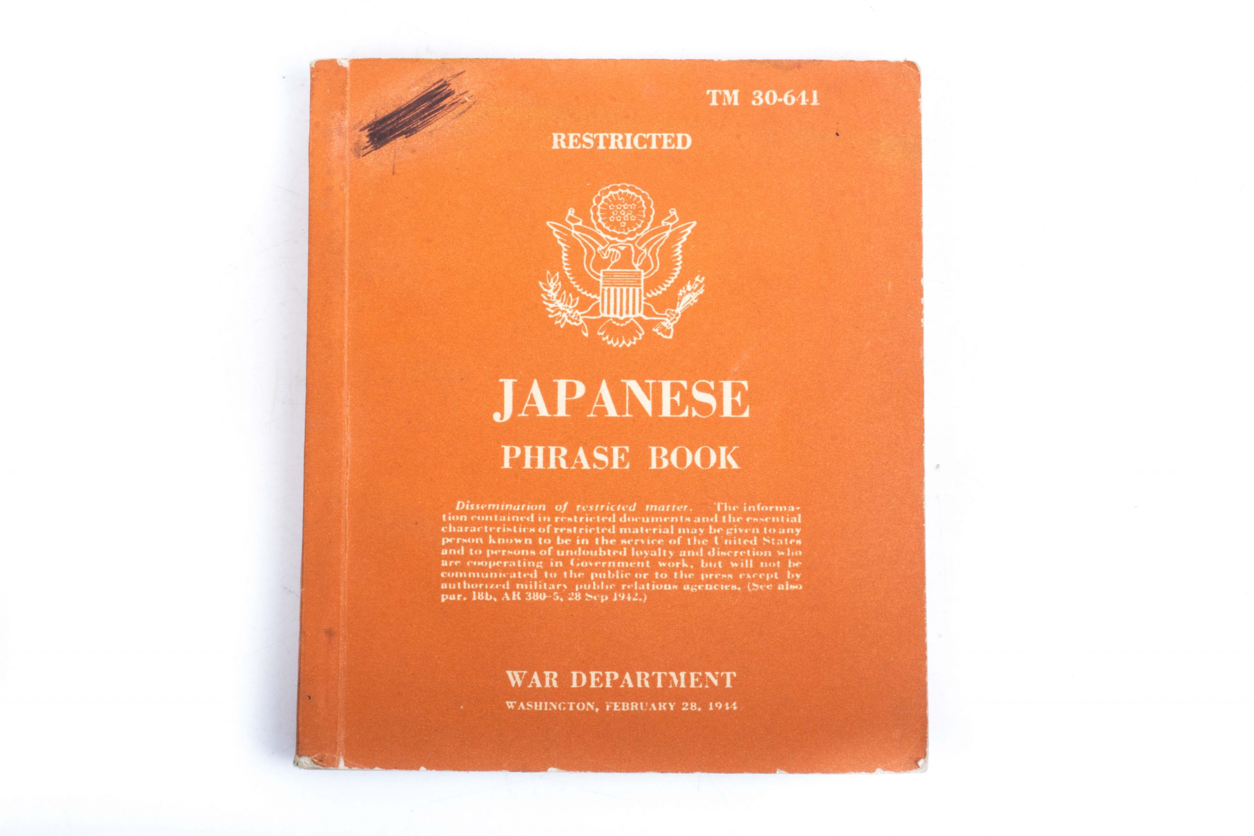 US Japanese phrase book TM 30-611