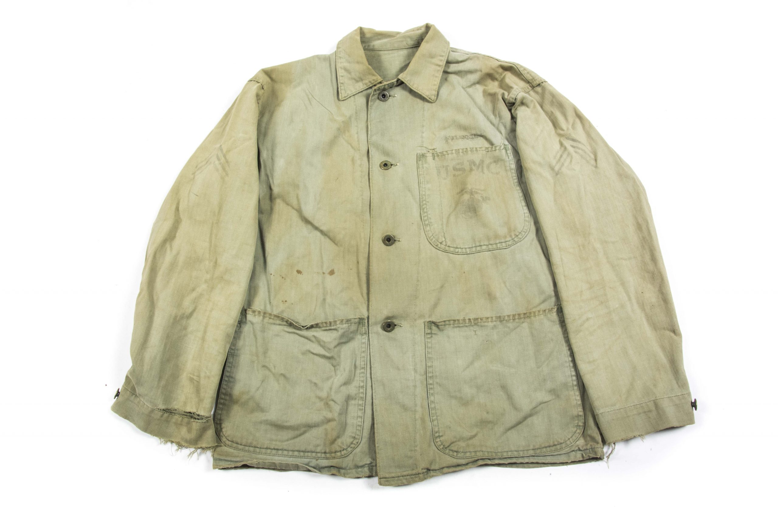 USMC HBT P41 jacket with stencilled ranks – fjm44