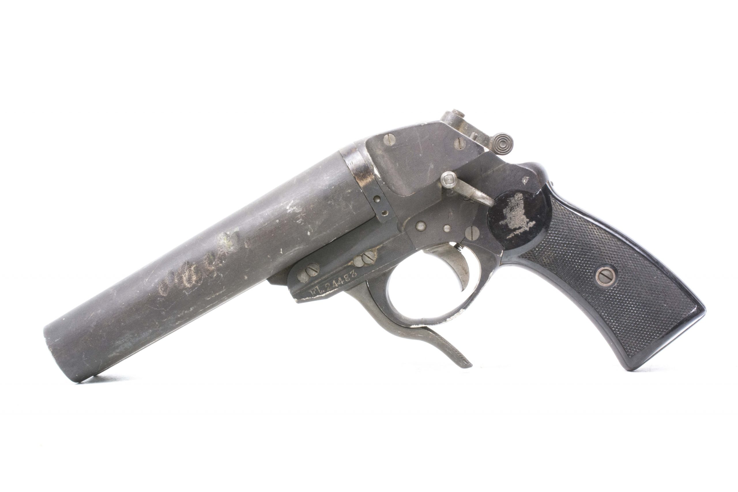 Late war double barreled flare gun Fliegerpistole with phosphated finish –  fjm44