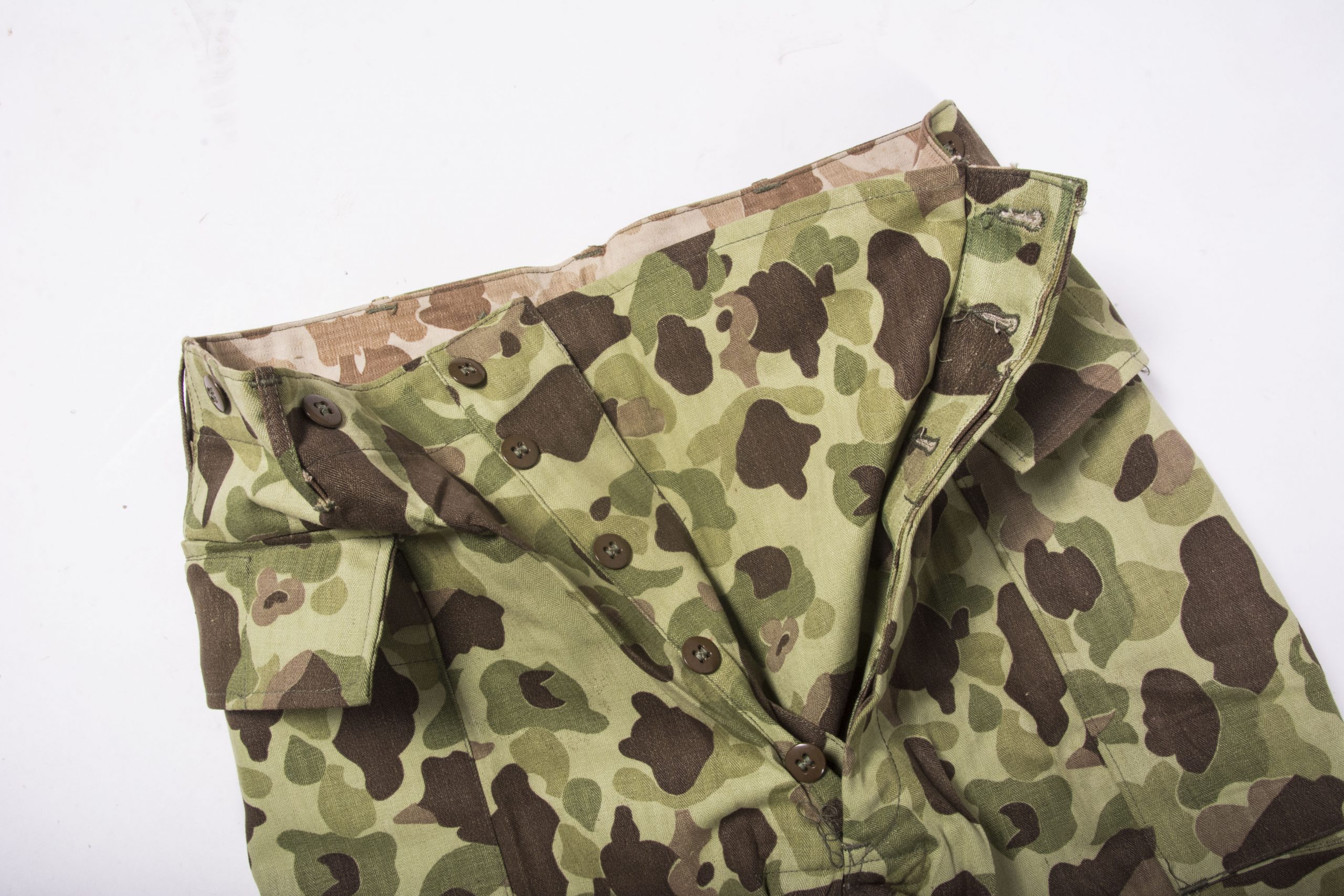 US Army HBT camouflage trousers King Kard 6/3/43 size W34L32 – fjm44