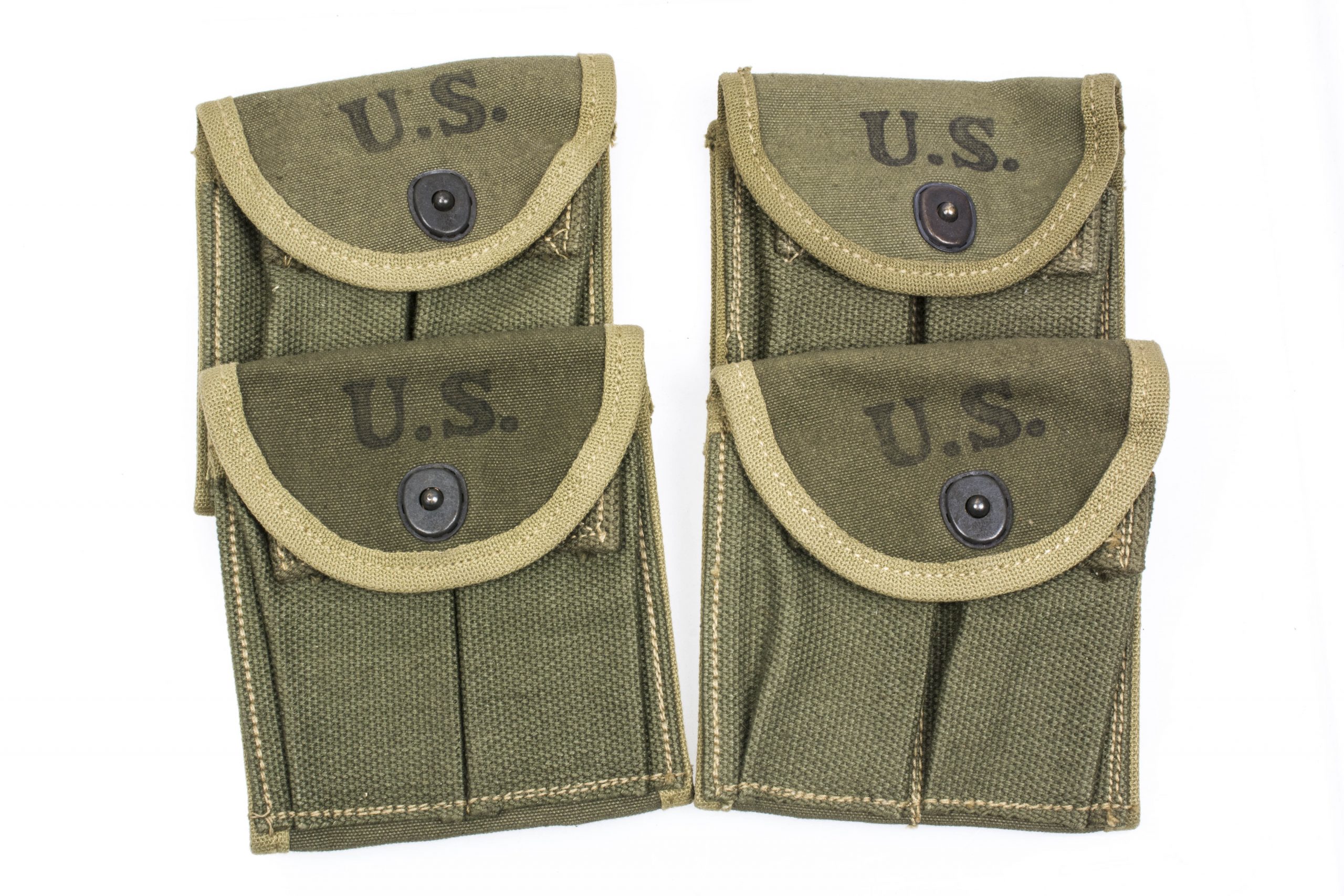 thumbnail image 2 of WW2 US Rigger Made M1 Carbine 3-Cell Magazine Pouch - Marked JT&L 1944 - Original 2 of 2