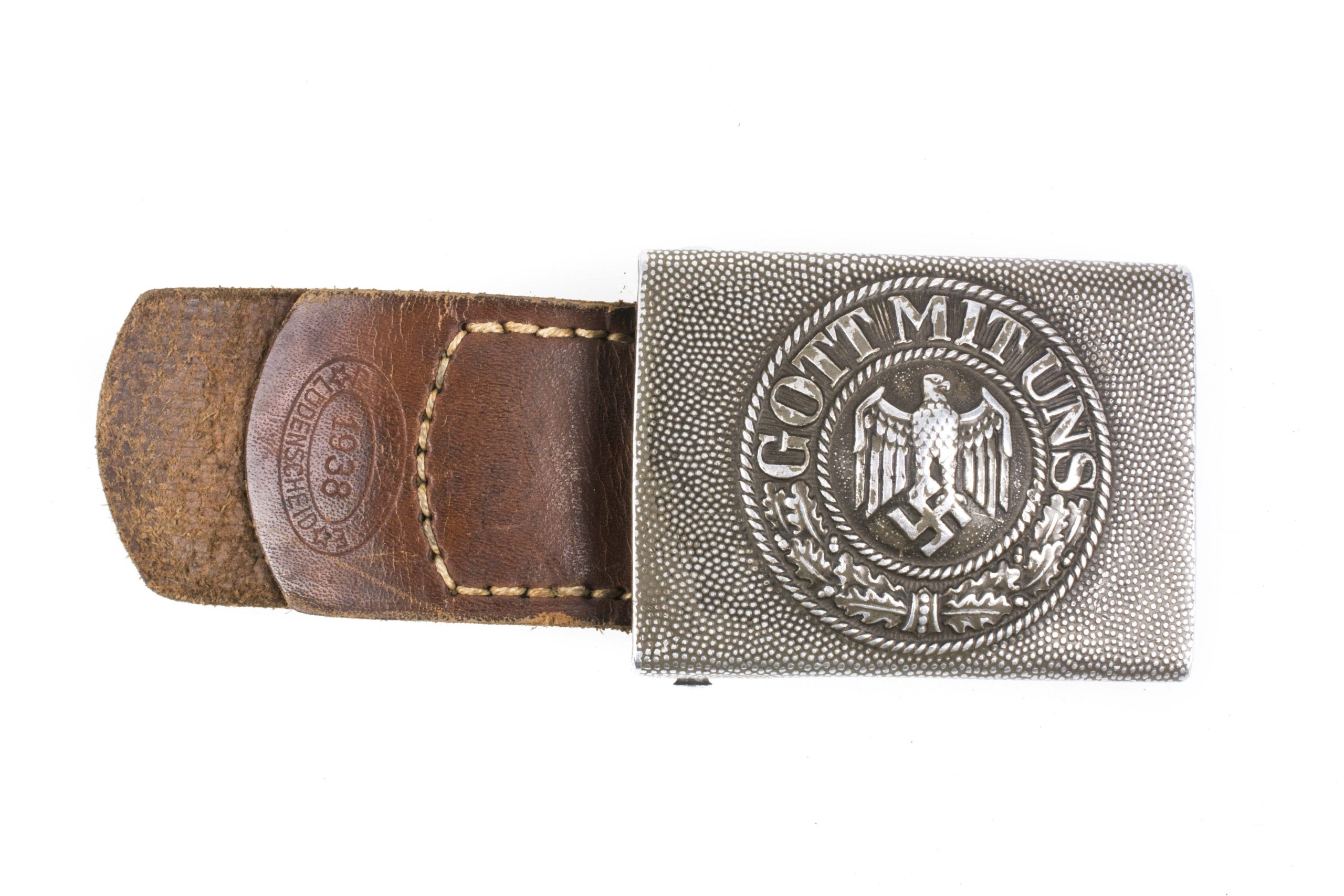 Tabbed Aluminium belt buckle marked Sieper & Söhne, Lüdenscheid 