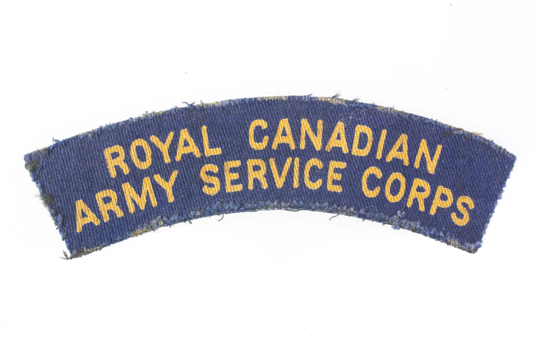Printed Canadian Royal Canadian Army Service Corps shoulder title fjm44