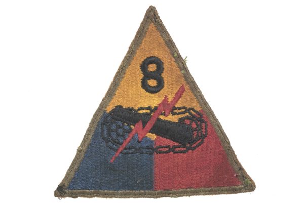 US 8th armored division patch – uniform removed – fjm44
